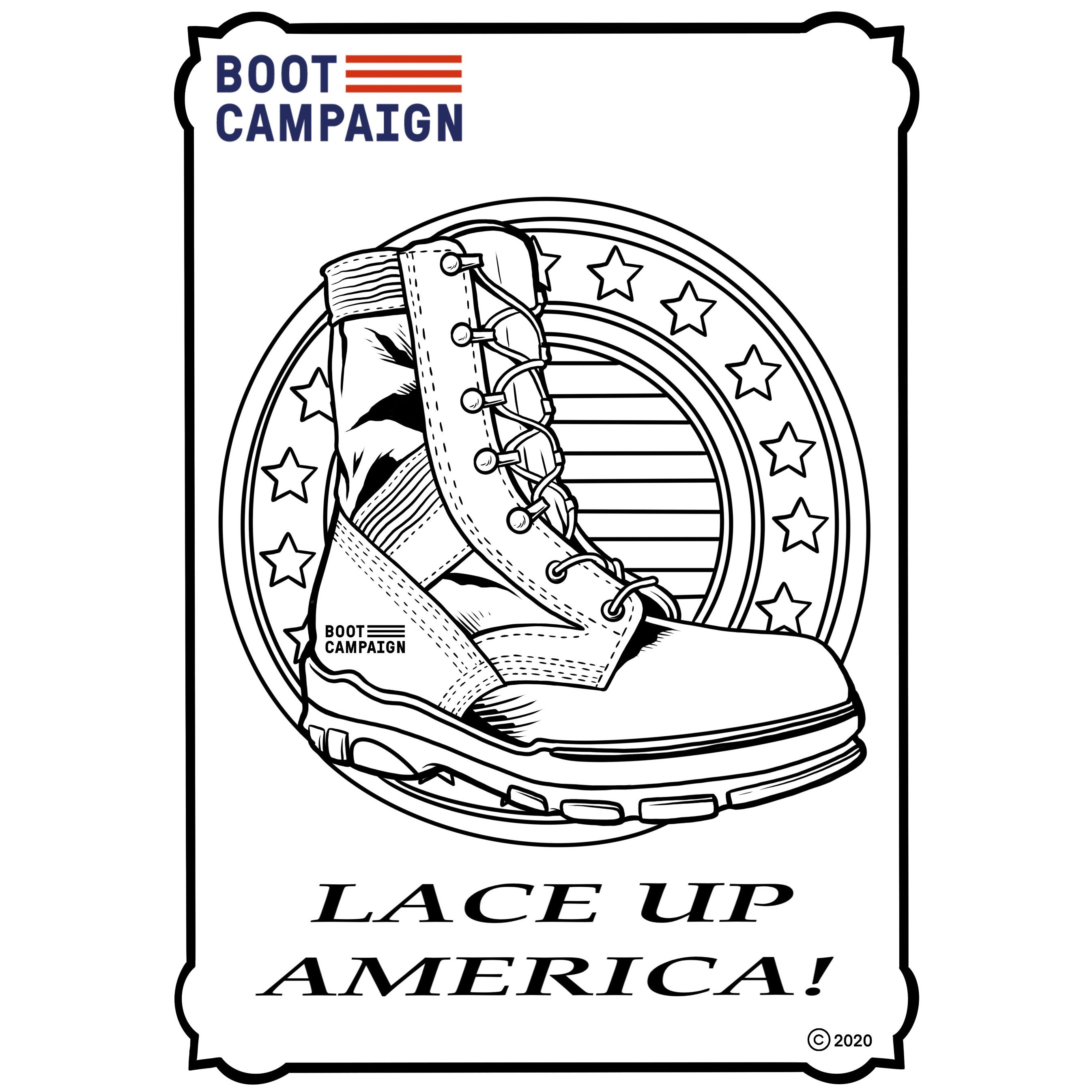 Patriotic coloring pages â boot campaign