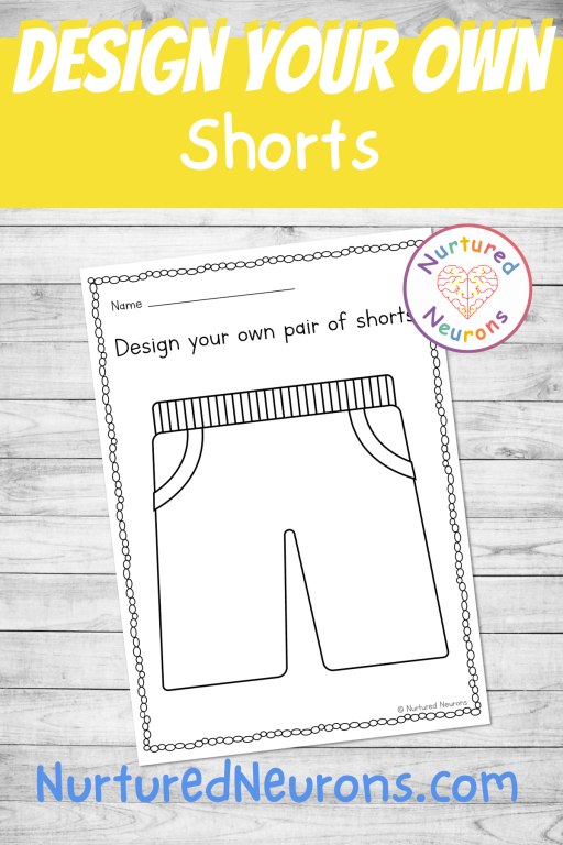 Design you own shorts worksheet