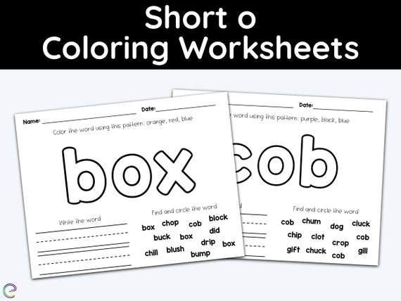 Coloring pages short o short vowel montessori materials st grade worksheets kids worksheets vowel sounds teaching resources