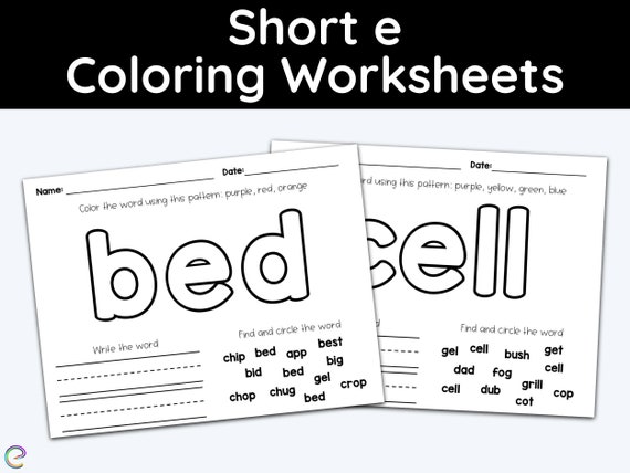 Vowel sounds coloring worksheets short vowel short e coloring pages kindergarten pre