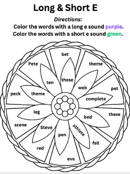 Long short vowel coloring pages vowels a e i o u by msflemingvt