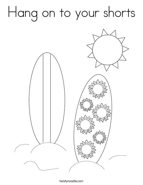 Hang on to your shorts coloring page