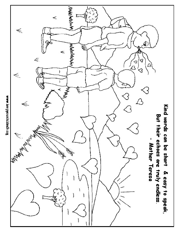 Empathy kindness coloring sheets for kids