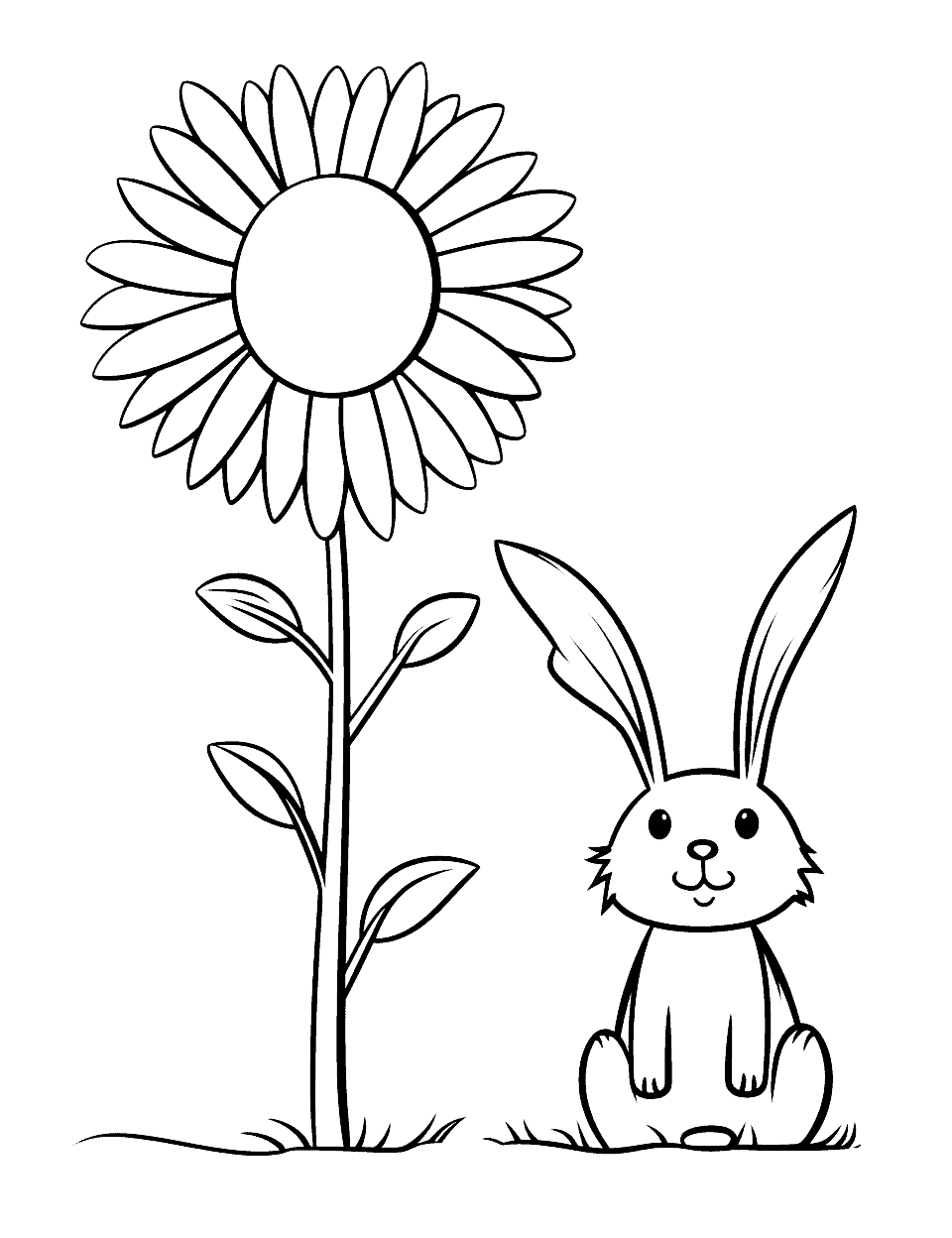 Rabbit bunny coloring pages free printables