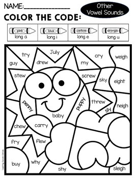 Vowels coloring sheets
