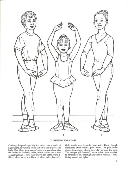 Ballet class coloring pages