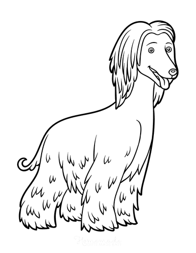 Free dog coloring pages for kids adults