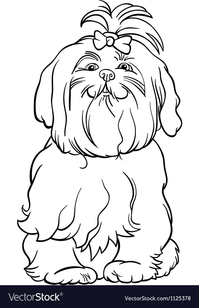 Maltese dog cartoon for coloring book royalty free vector