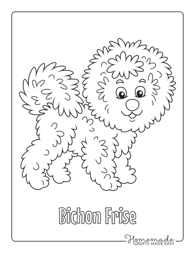 Free dog coloring pages for kids adults