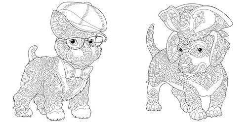 Maltese dog coloring vector images over