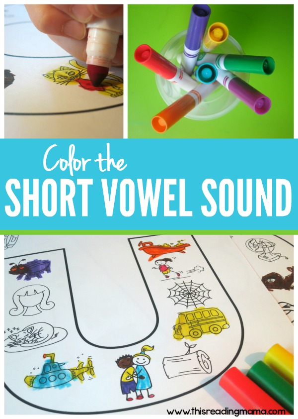 Color the short vowel sound