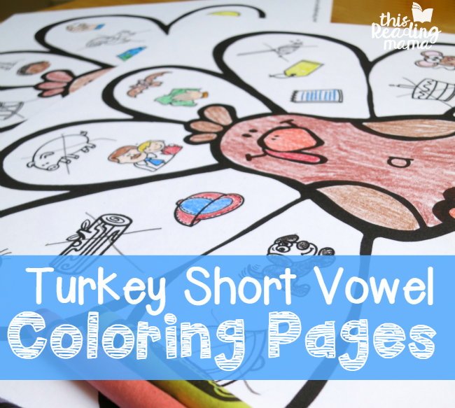 Free short vowel coloring pages