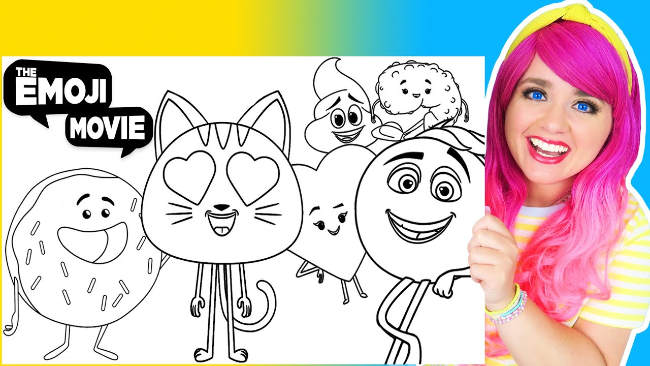 Coloring the eoji ovie characters coloring pages prisacolor pencils