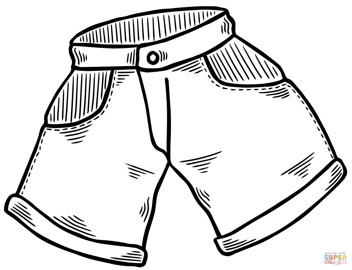 Shorts coloring page free printable coloring pages