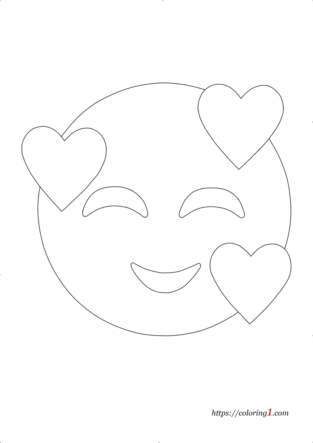 Heart emoji coloring pages