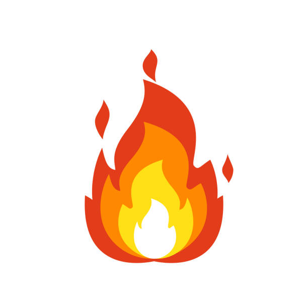 Fire emoji stock illustrations royalty
