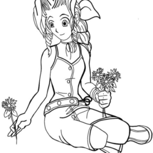 Anime girl coloring pages printable for free download