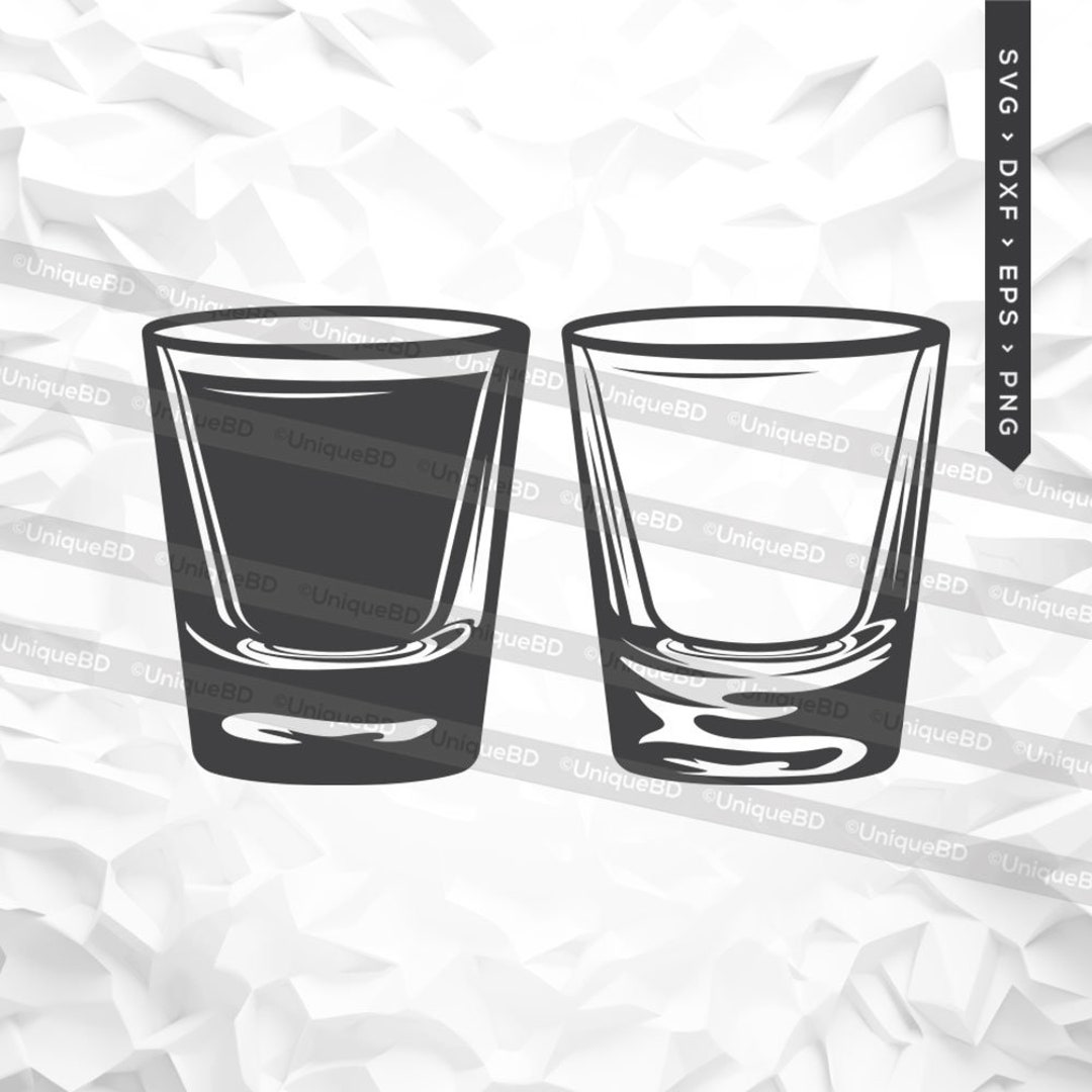 Shot glass svg cut file elevate your drinking glass silhouette collection