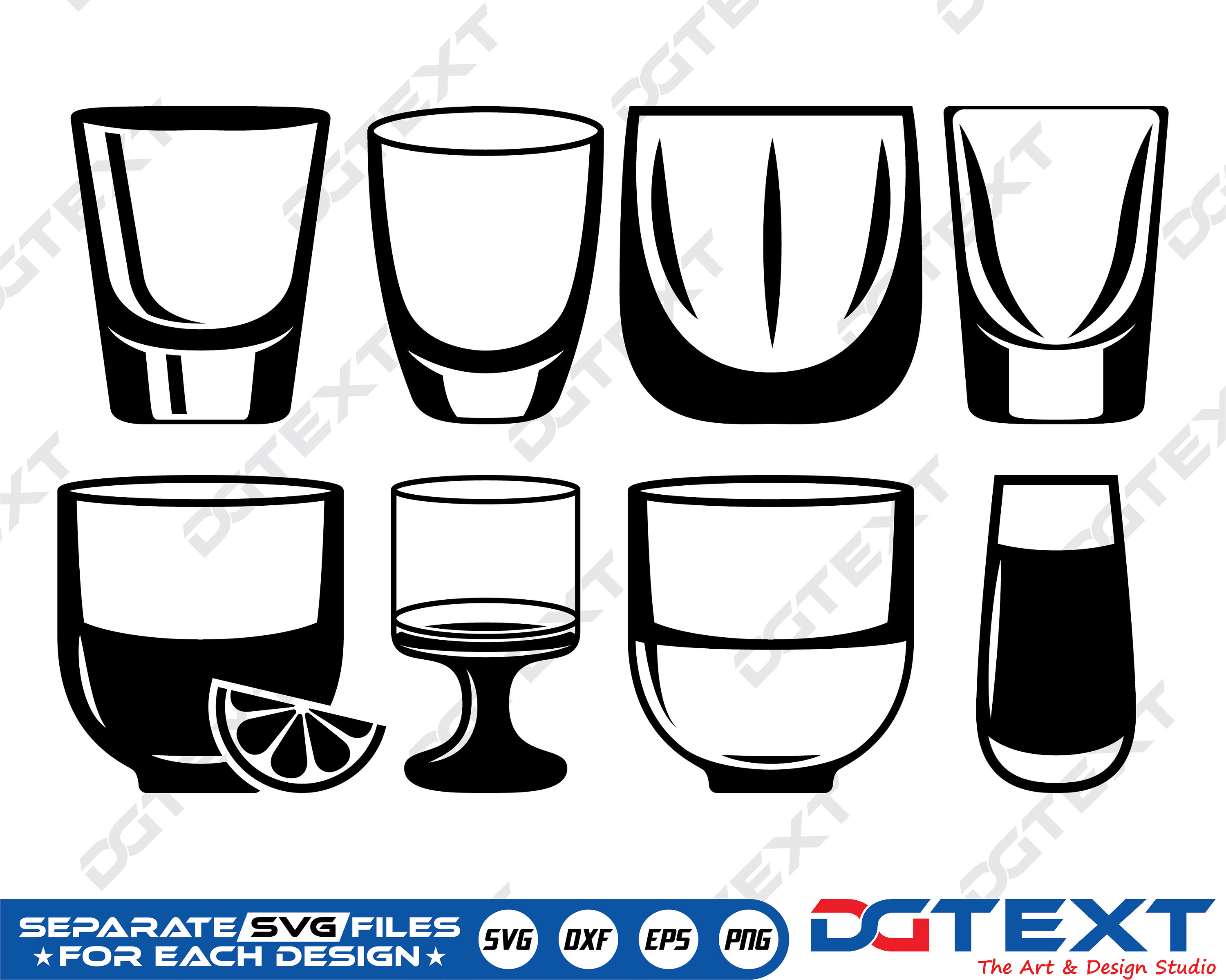 Shot glass svg shot glass vector silhouette cricut file clipart cuttable design png dxf eps designs