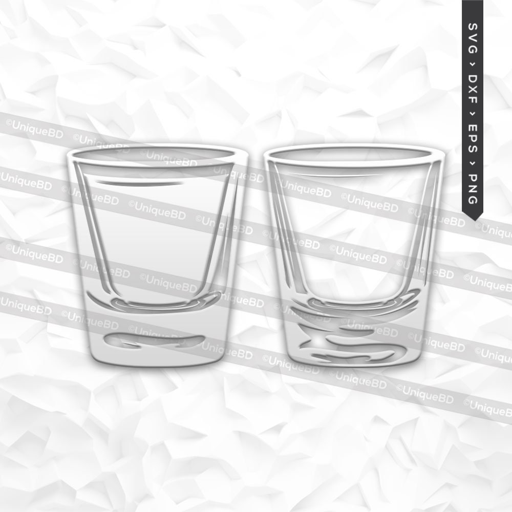 Shot glass svg cut file elevate your drinking glass silhouette collection