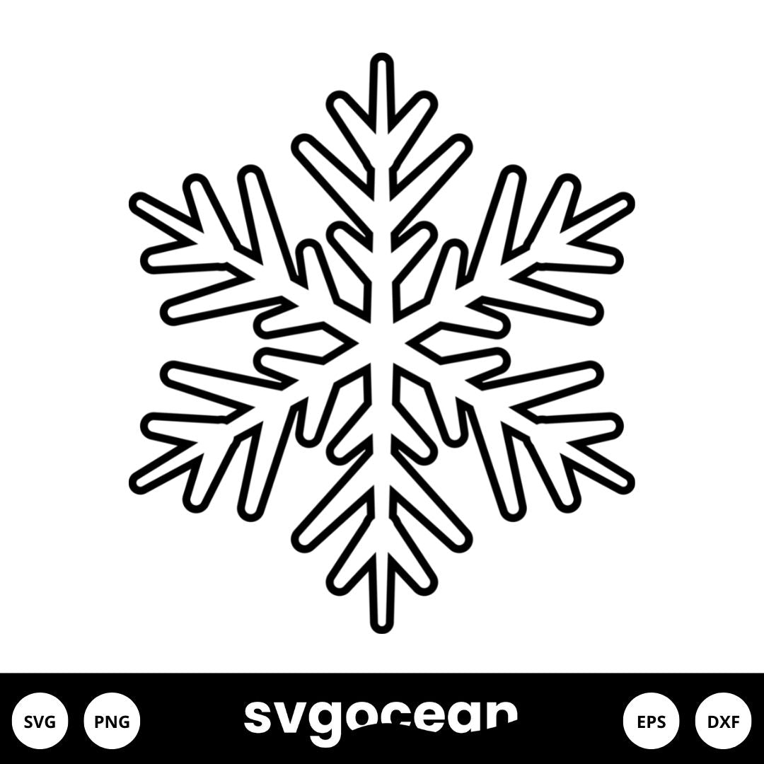 Frozen snowflake svg vector for instant download