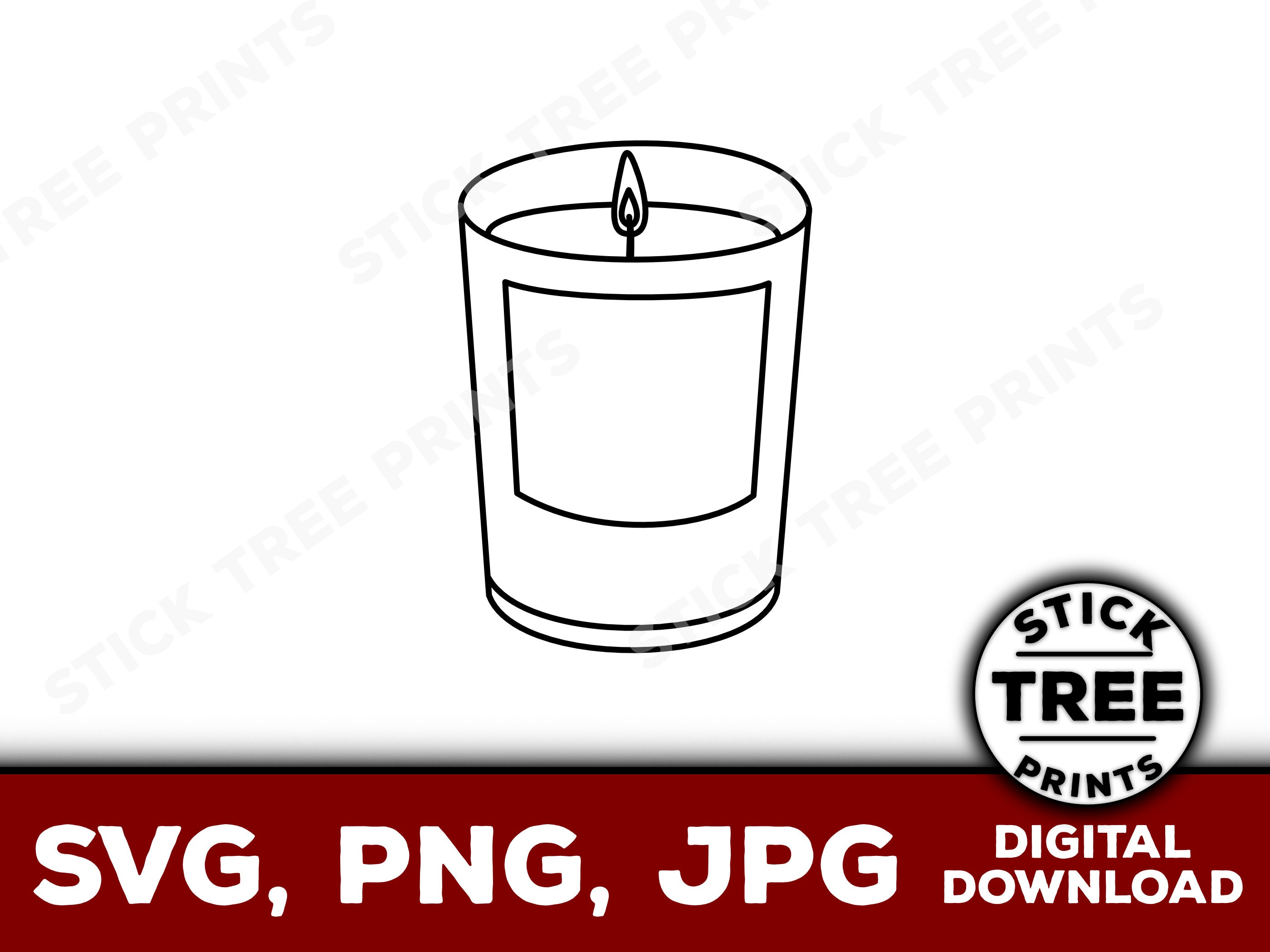 Candle svg glass candle image for cricut vector file instant download