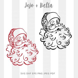 Santa claus svg â a cut file for cricut and silhouette â jojo bella