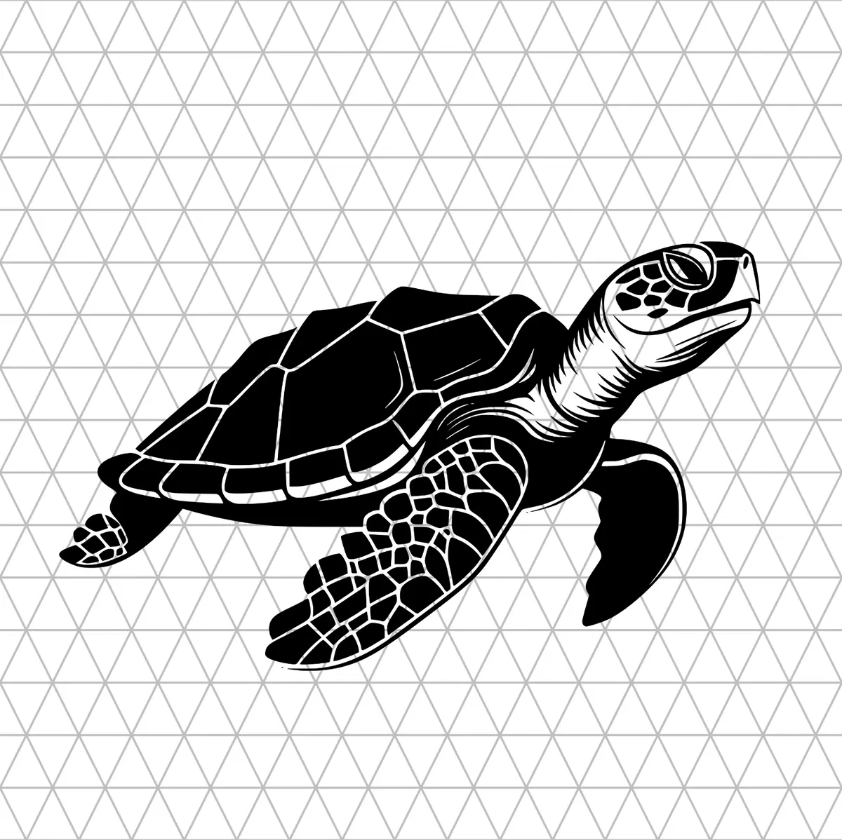 Sea turtle svg vector clip art design silhouette clipart for vinyl decal sticker