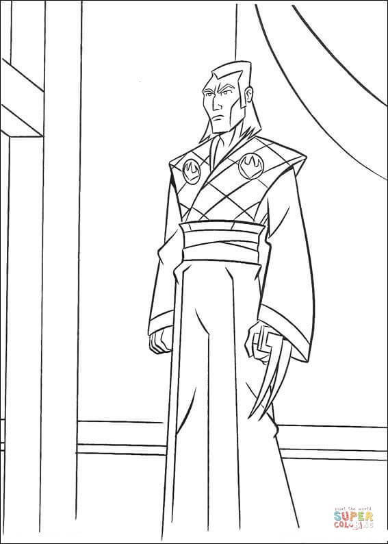 The shredder oroku saki coloring page free printable coloring pages