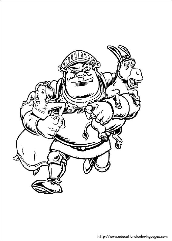 Shrek coloring pages for kids