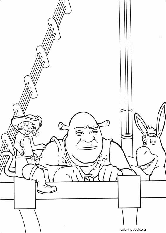 Shrek the third coloring page