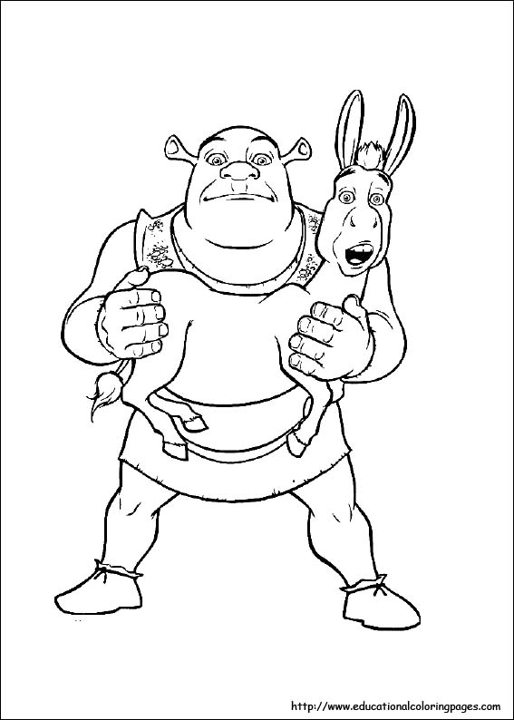 Shrek coloring pages for kids