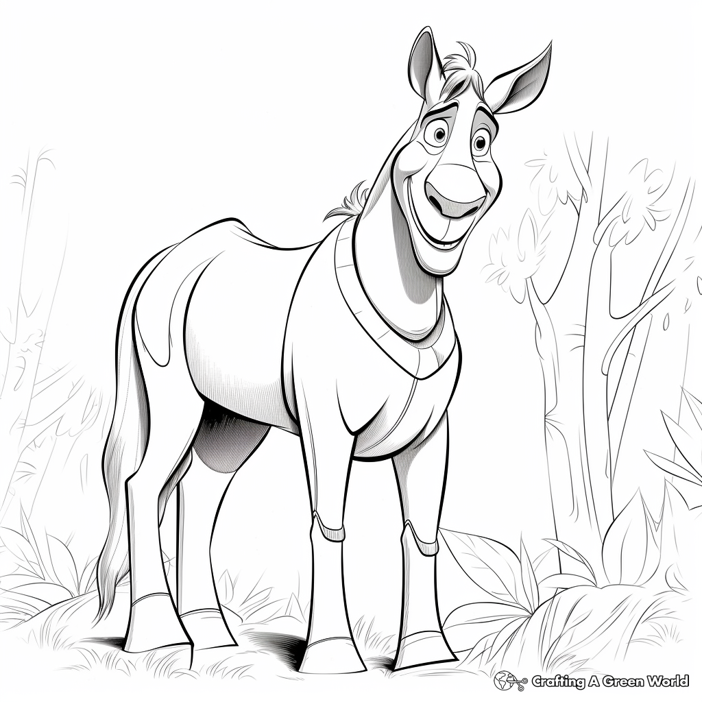 Donkey coloring pages