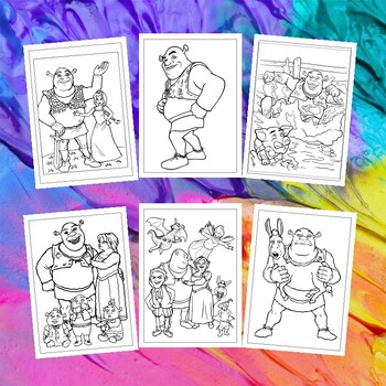 Shrek coloring pages collection bringing friendship and adventure home