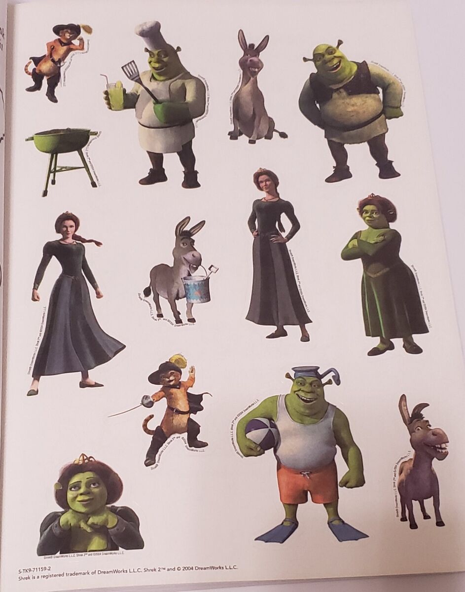 Shrek deluxe coloring book w stickers pull out poster over pages