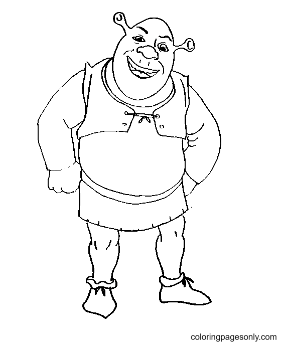 Shrek coloring pages printable for free download