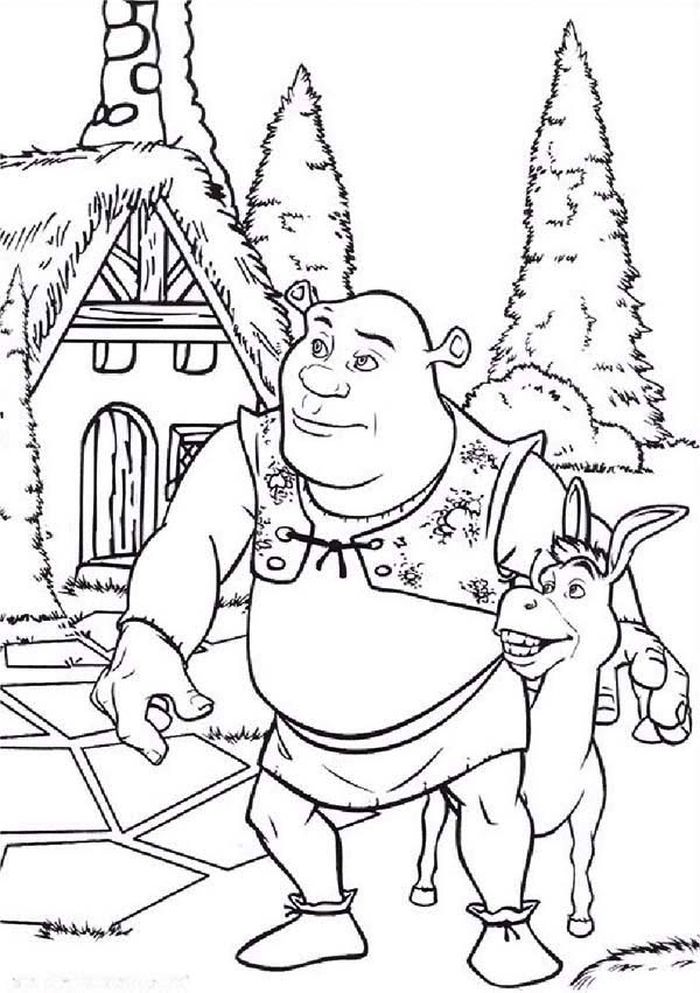 Funny shrek coloring pages pdf ideas