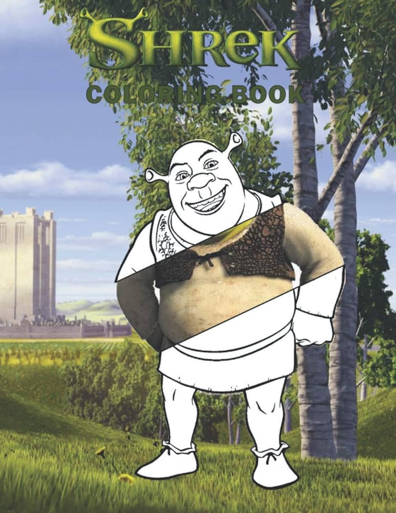 Shrek coloring book great coloring pag x inch