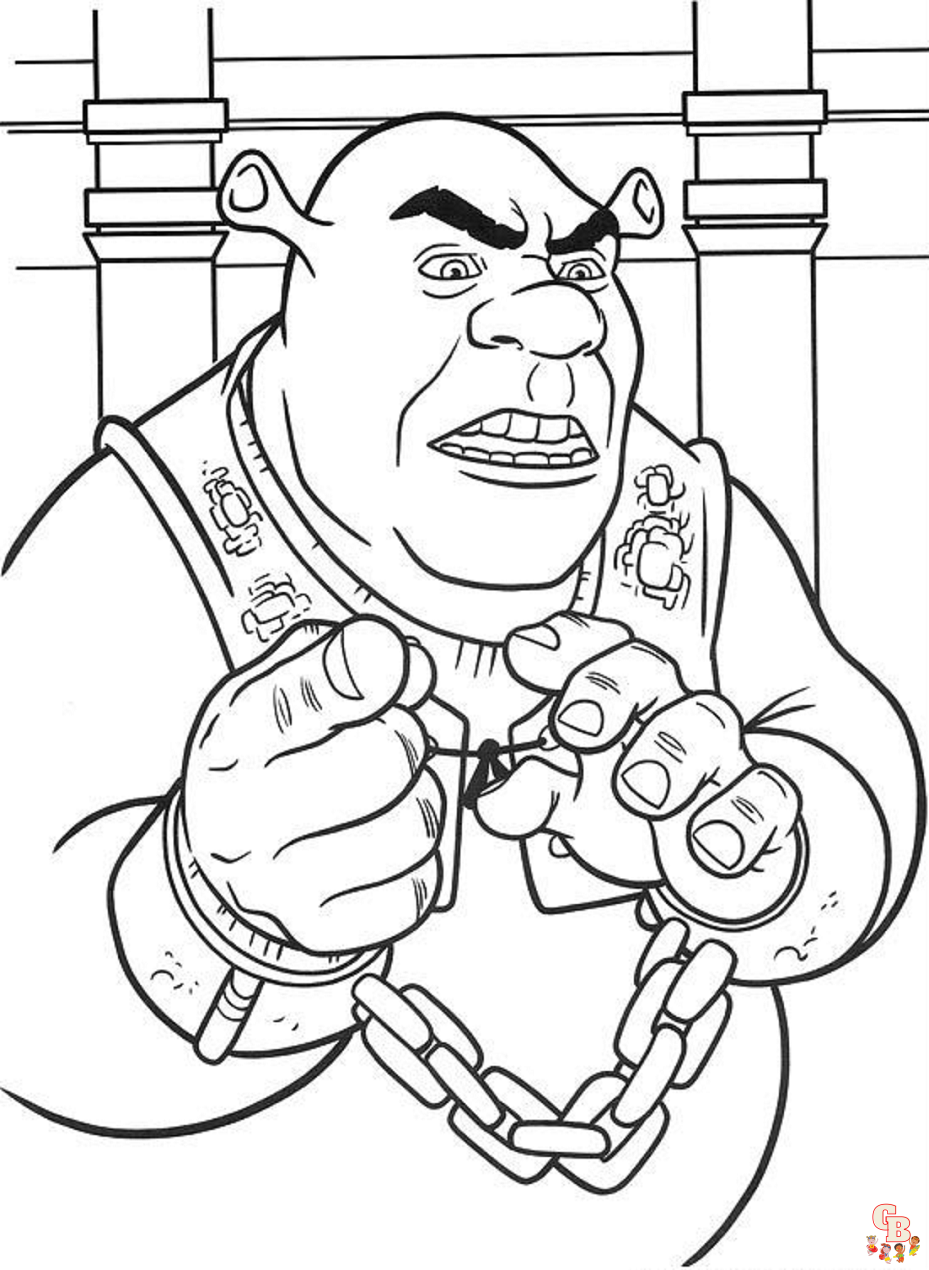 Shrek coloring pages free printable sheets for kids