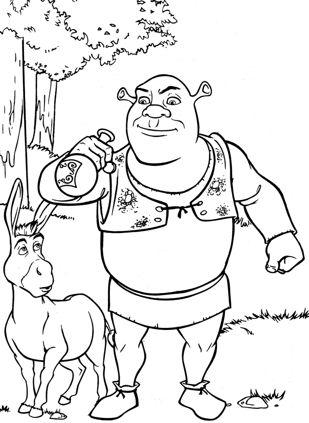 Coloring page shrek animation movies â printable coloring pages