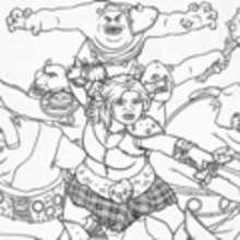 Fiona and other ogres coloring pages