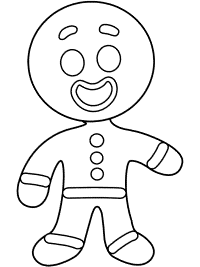 The gingerbread man coloring pages