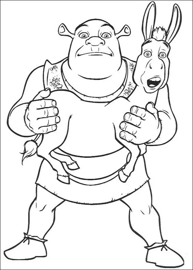 Coloring pages shrek printable for kids adults free