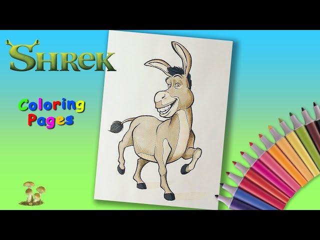 How to coloring donkey fro shrek coloring for kids shrek coloring book