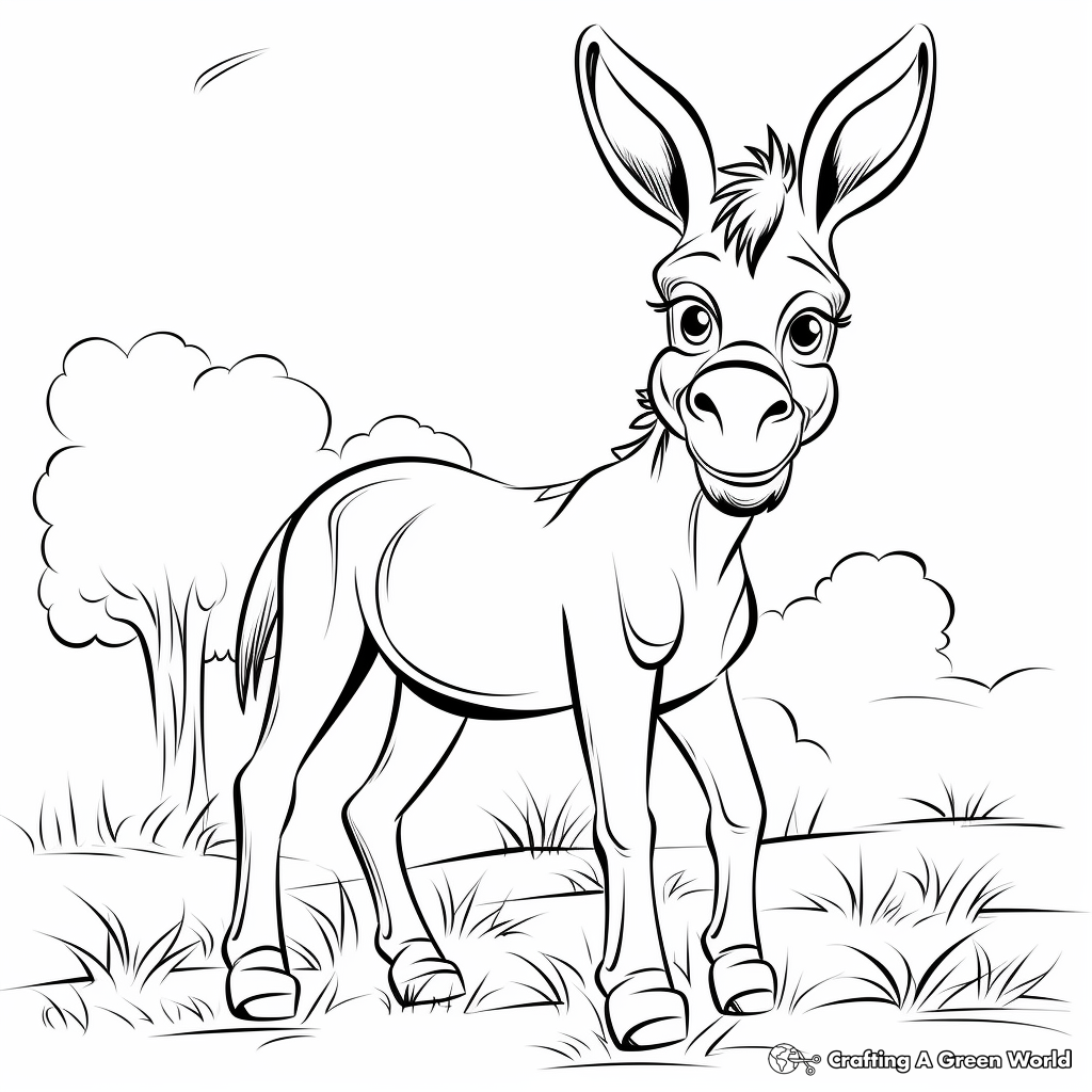 Donkey coloring pages