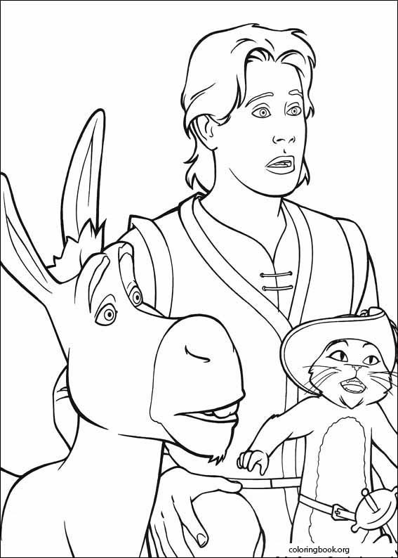 Shrek the third coloring page