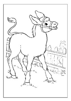 Delve into farm animal artistry printable donkey coloring pages for kids