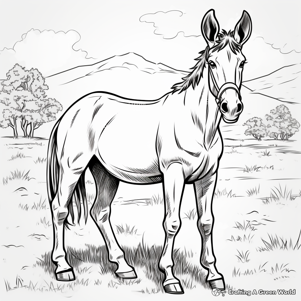 Donkey coloring pages