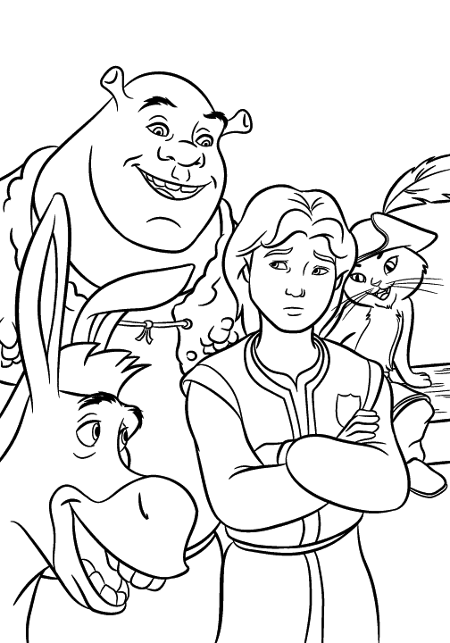 Best shrek coloring pages for kids