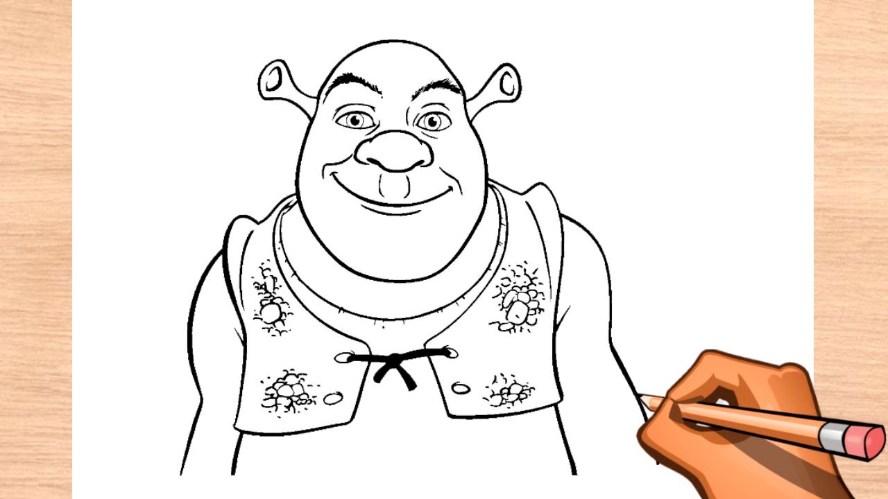 How to draw shrek easy